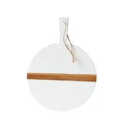 Petite Round Charcuterie Board - White