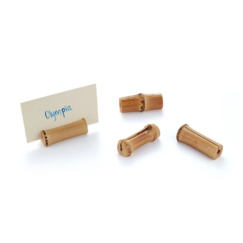 Bamboo Placecard Holders - Set Of 4 1 Bamboo Placecard Holders - Set Of 4