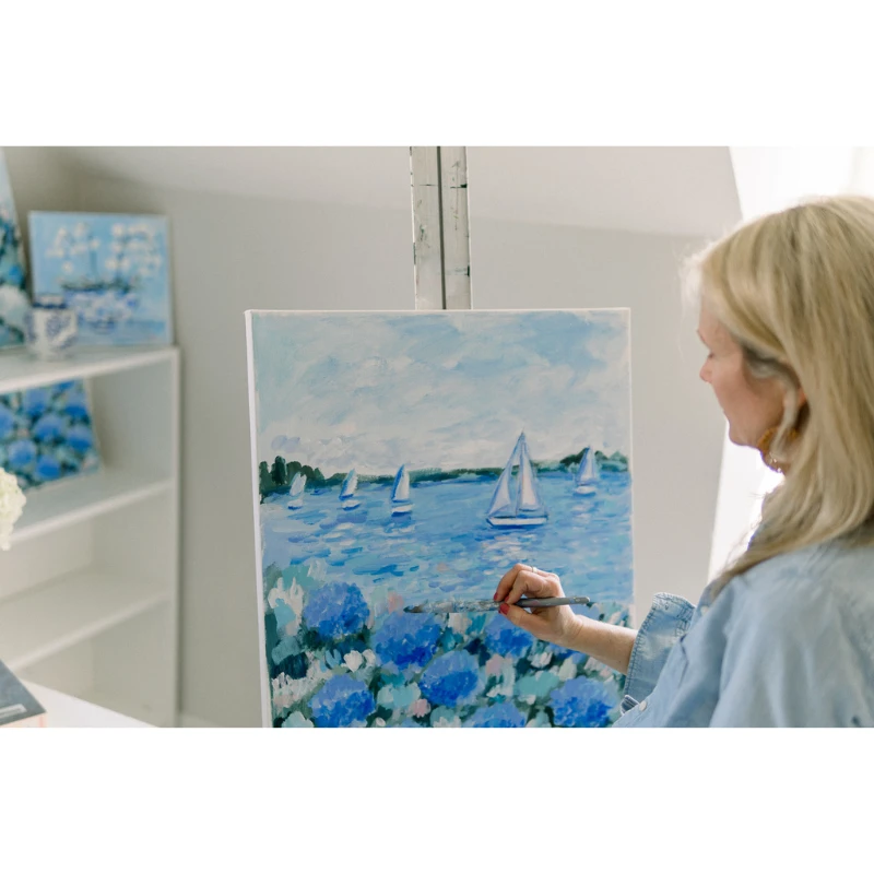 Cottage Breeze VI Original Framed Painting 2 Cottage Breeze VI Original Framed Painting - Image 2