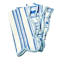 Coastal Stripe Scallop Napkins