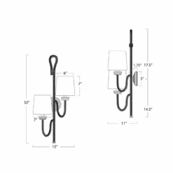 Bimini Sconce Double -Sabre Home Decor Sale 15 1125 3