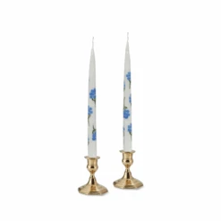 Hydrangea Taper Candle - Set Of 2