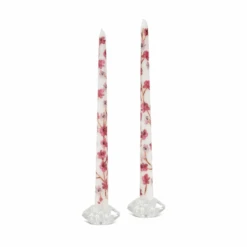 Cherry Blossom Taper Candle - Set Of 2
