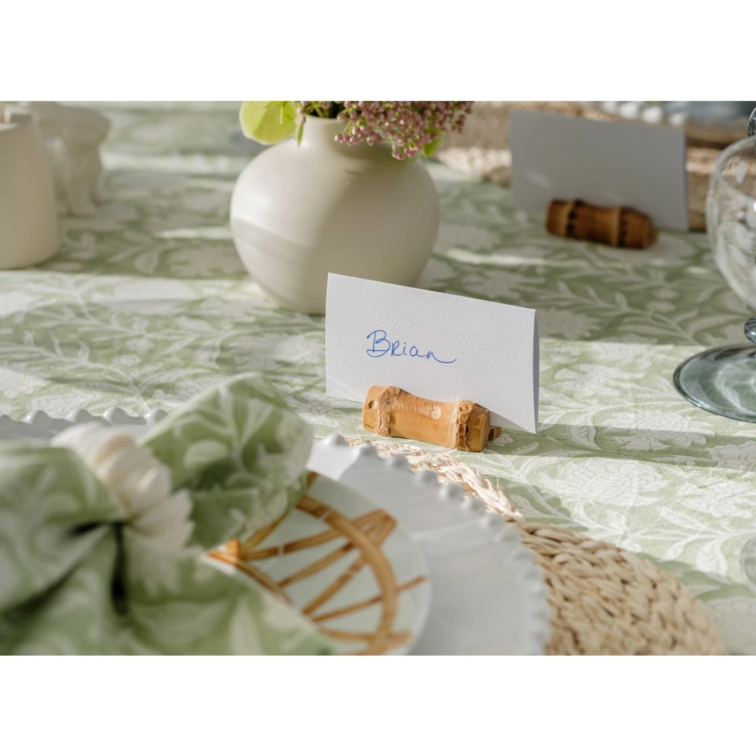 Bamboo Placecard Holders - Set Of 4 2 Bamboo Placecard Holders - Set Of 4 - Image 2