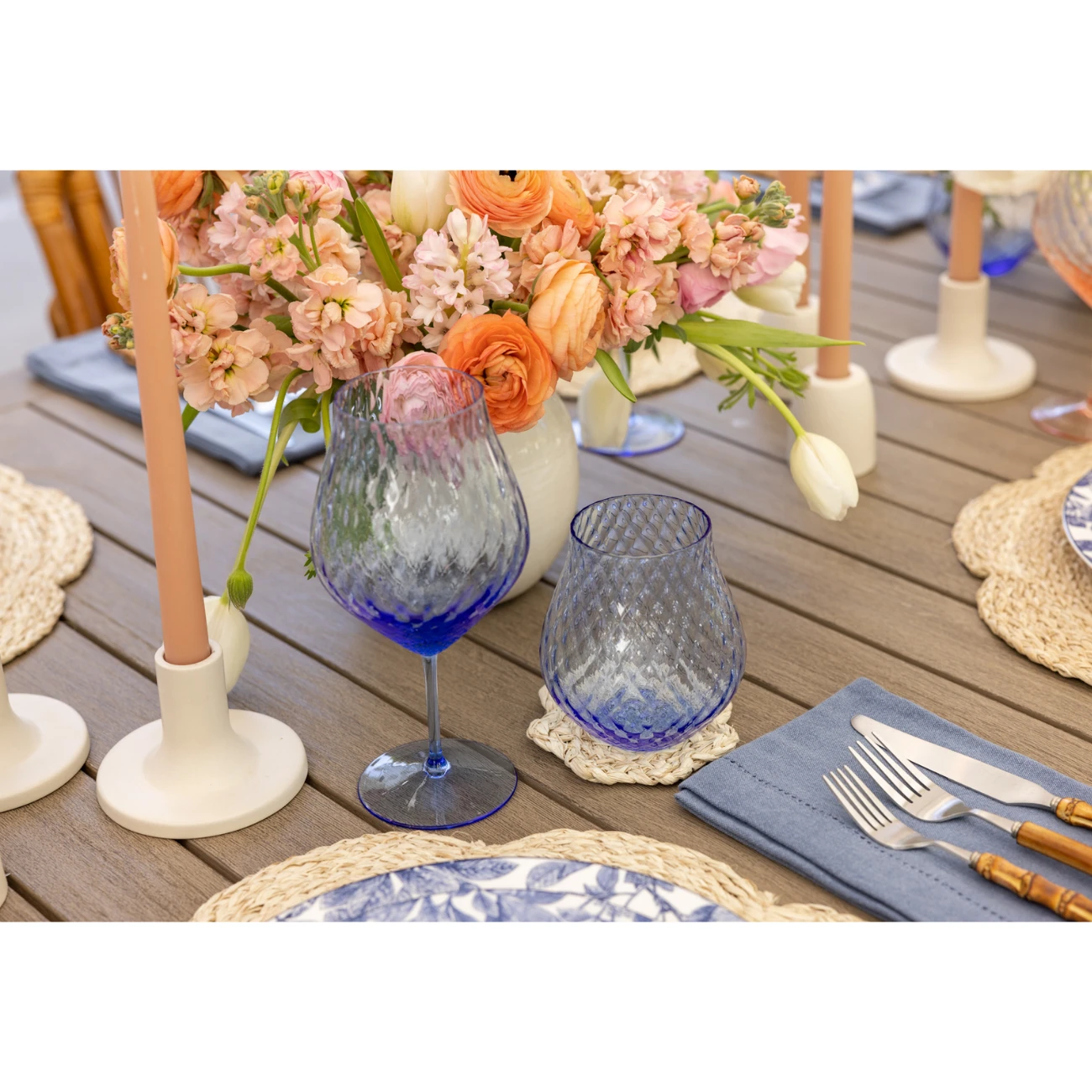 Balboa Stemless Wine Glasses - Blue 3 Balboa Stemless Wine Glasses - Blue - Image 3