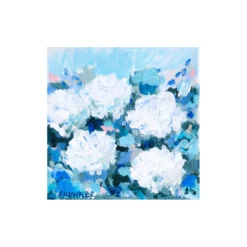 White Coastal Bloom II Mini Original Painting