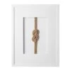 White Nautical Knot Framed Art - Double Figure Eight