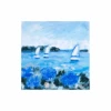 Sails And Blue Blooms III Mini Original Painting