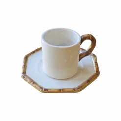 Bamboo Espresso Cup & Saucer