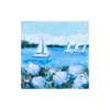 Sails And White Blooms III Mini Original Painting