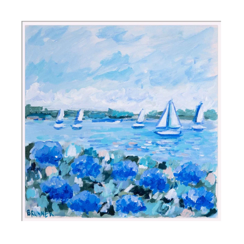 Cottage Breeze I Original Framed Painting 1 Cottage Breeze I Original Framed Painting