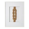 White Nautical Knot Framed Art - Double Academic Knot