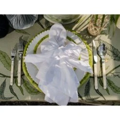 White Bow Linen Napkins - Set Of 2 -Sabre Home Decor Sale 21 de3f853a 63cb 4143 a5af f0c09f94b123