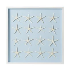 Starfish Framed Art - Light Blue