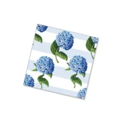 Hydrangea Stripe Paper Cocktail Napkins