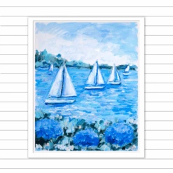 Endless Summer Regatta Original Framed Painting -Sabre Home Decor Sale 2 cee5cfba d640 46a0 b166 ae6a4485b073