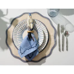 Magnolia Blossom Napkin Set - Lapis -Sabre Home Decor Sale 37 62d34750 4b89 4a5c 980a 7cb73dd92f7b