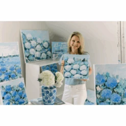 White Hydrangea Coast Original Framed Painting -Sabre Home Decor Sale 3 ec64972e 2e92 4d2a b2da 0c8e945a6766