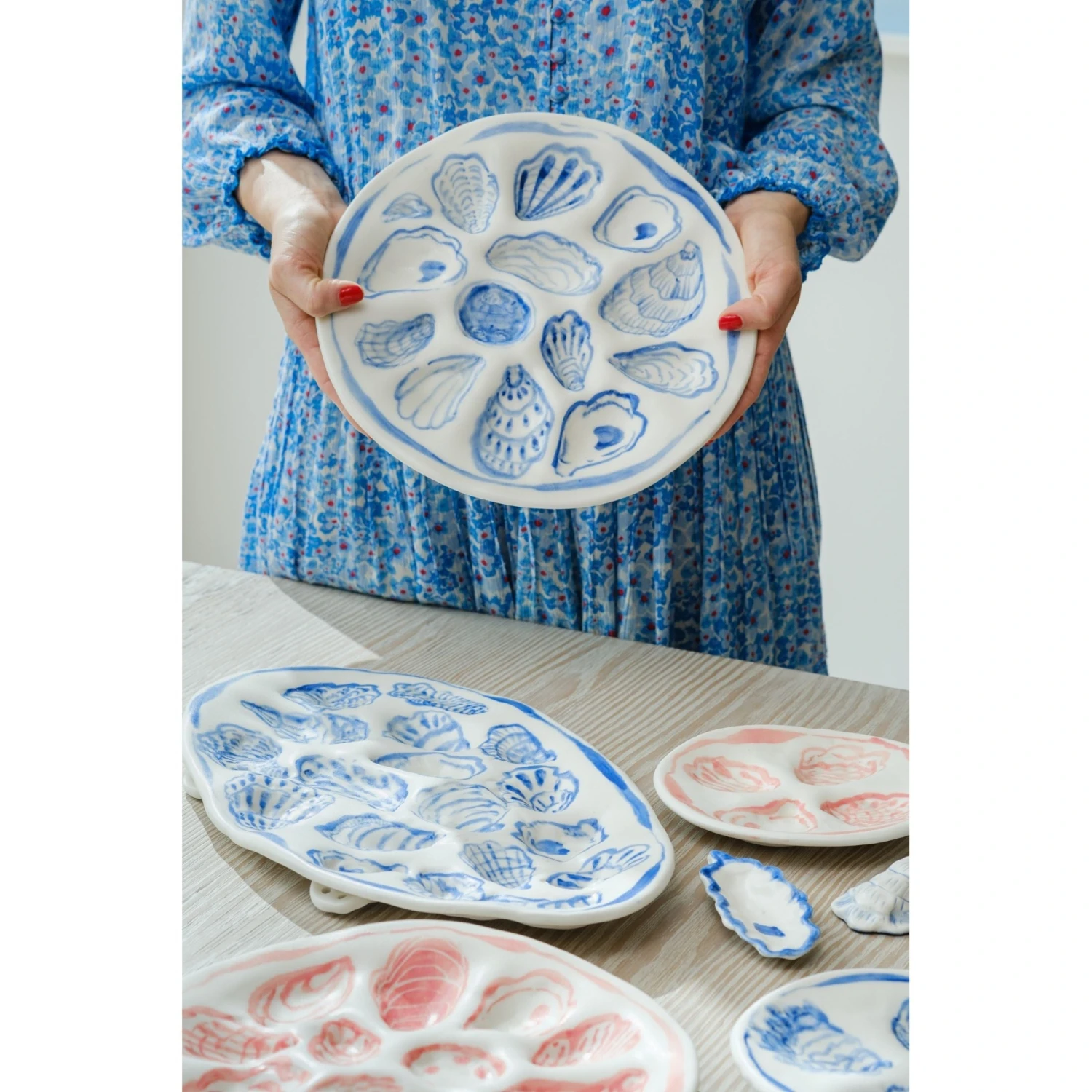 Blue Dozen Oyster Plate 3 Blue Dozen Oyster Plate - Image 3