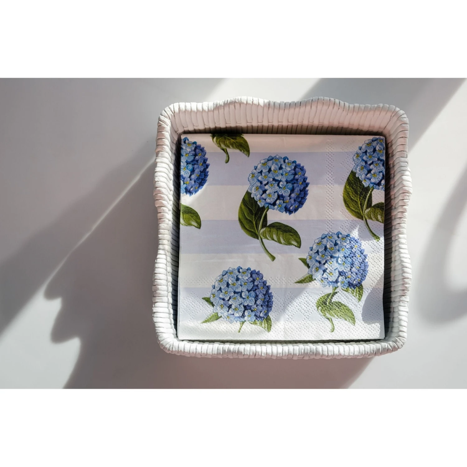 Southampton Rattan Cocktail Napkin Holder - White 3 Southampton Rattan Cocktail Napkin Holder - White - Image 3