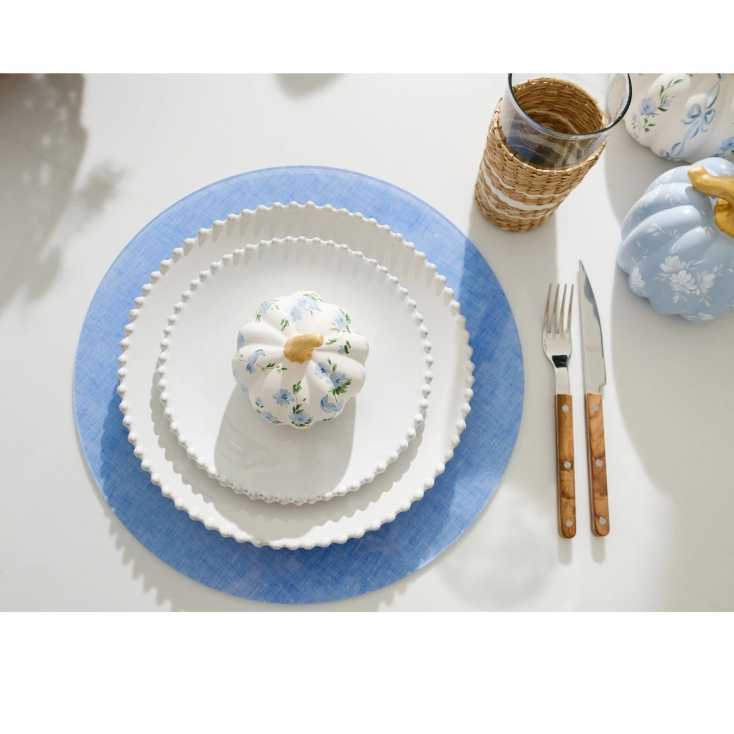 Chambray Acrylic Placemat - Set Of 2 3 Chambray Acrylic Placemat - Set Of 2 - Image 3