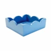 French Blue Scallop Lacquered Cocktail Napkin Holder