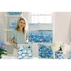 Ultramarine Blooms II Original Framed Painting -Sabre Home Decor Sale 4 5ea177f4 34f2 46cf 90a5 524aa6e0f51c