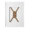 White Nautical Knot Framed Art - Double Carrick Bend