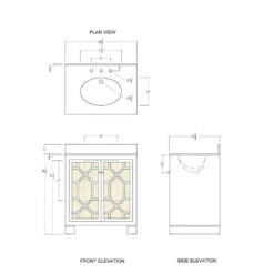 Anguilla 30.5" Single Bathroom Vanity With Carrara Marble Top - Navy -Sabre Home Decor Sale 5 8cd1b843 fb35 49c3 a7b1 90a8e1b085a3