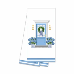Hydrangea Front Door Tea Towel