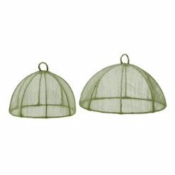 Waterside Round Food Cover In Green - Set Of 2
