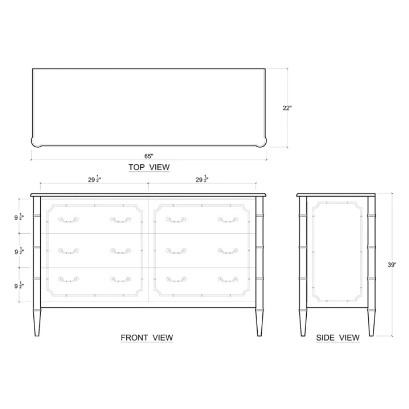 Monaco 6 Drawer Dresser 6 Monaco 6 Drawer Dresser - Image 6