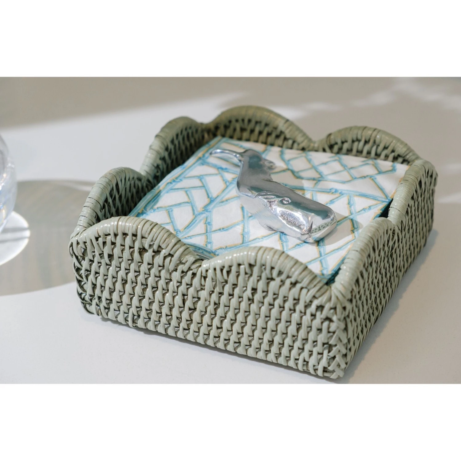 Bamboo Trellis Paper Cocktail Napkins 3 Bamboo Trellis Paper Cocktail Napkins - Image 3