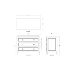 Deauville 3 Drawer Dresser -Sabre Home Decor Sale 7 0af004fb 0fa1 471e b09d 0c1fd567259d