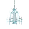 Blue Bamboo Chandelier