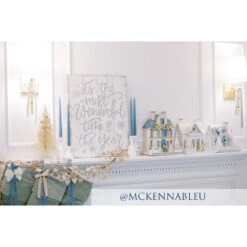 Dusty Blue Taper Candles -Sabre Home Decor Sale 97