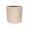 Sconset Round Waste Basket - White-Washed