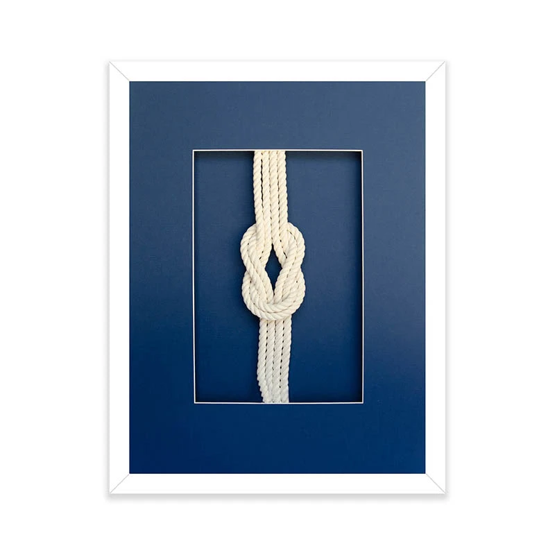Navy Nautical Knot Framed Art - Double Square 1 Navy Nautical Knot Framed Art - Double Square