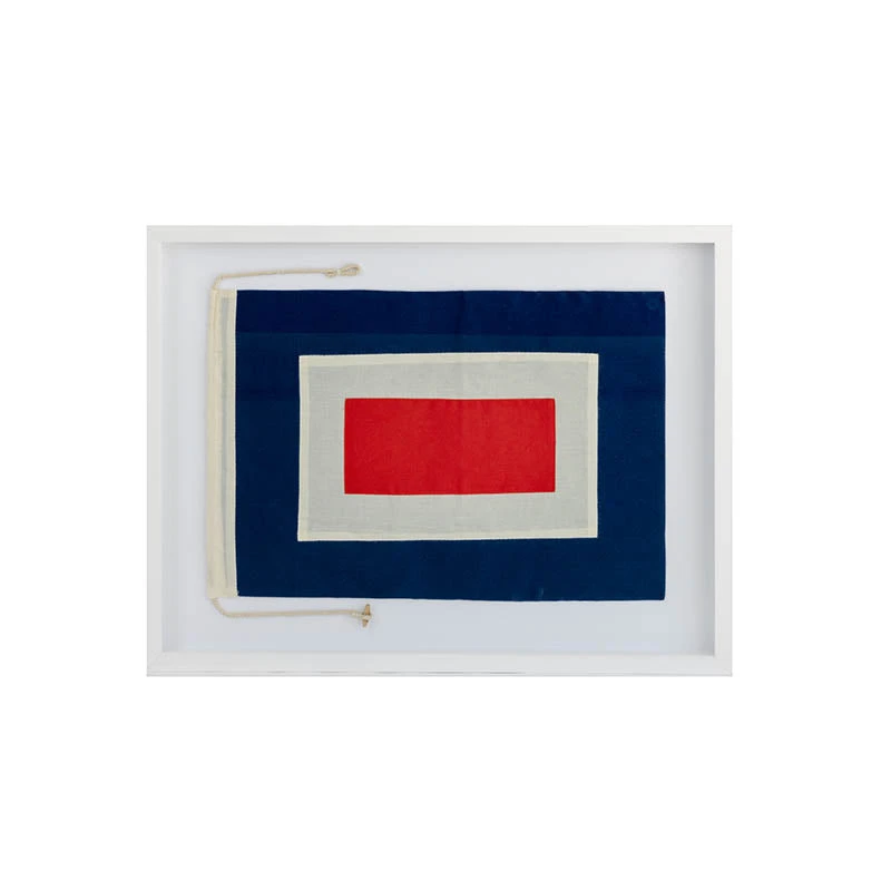Nautical Signal Flag Framed Art - Whiskey 1 Nautical Signal Flag Framed Art - Whiskey