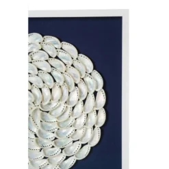 Pearl Abalone Shell Ripple Framed Art - Navy 16 Pearl Abalone Shell Ripple Framed Art - Navy -Sabre Home Decor Sale ART 1261 ALT