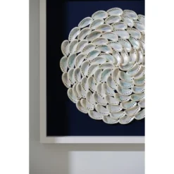 Pearl Abalone Shell Ripple Framed Art - Navy 17 Pearl Abalone Shell Ripple Framed Art - Navy -Sabre Home Decor Sale ART 1261 ALT6