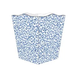 Coral Scroll Waste Basket