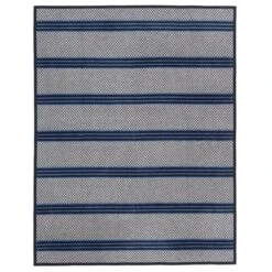 Captain's Classic Dark Blue Blanket -Sabre Home Decor Sale BEDD 1039 ALT