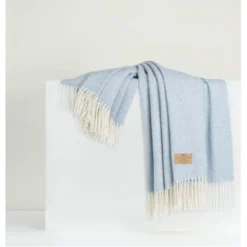 Chappaquiddick Cashmere Throw - Light Blue 9 Chappaquiddick Cashmere Throw - Light Blue -Sabre Home Decor Sale BEDD 1040 ALT
