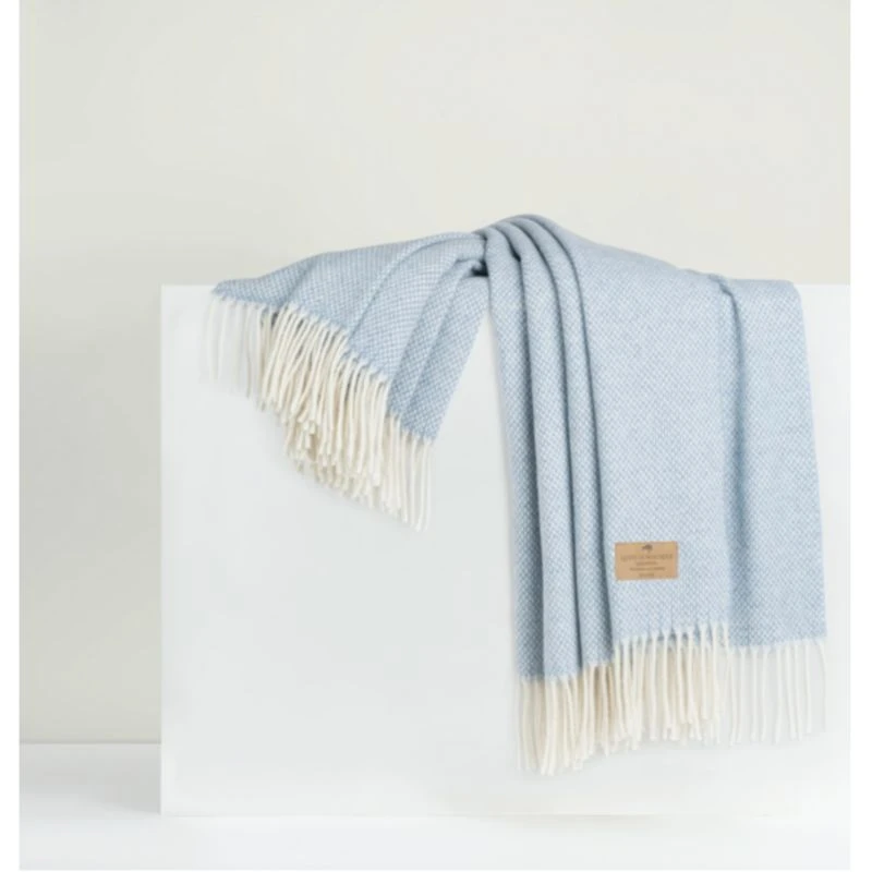 Chappaquiddick Cashmere Throw - Light Blue 5 Chappaquiddick Cashmere Throw - Light Blue - Image 5
