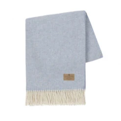 Chappaquiddick Cashmere Throw - Light Blue