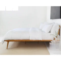 Bamboo Duvet And Sham Set In White By Pom Pom At Home -Sabre Home Decor Sale BEDD 1049 ALT1