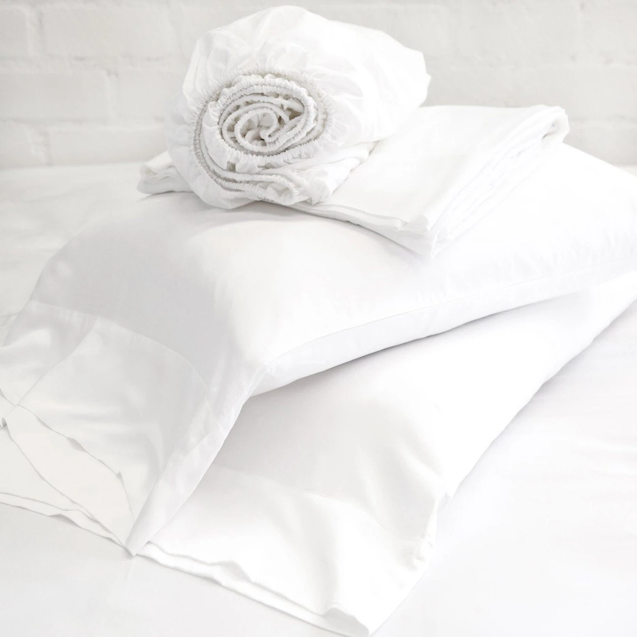 Bamboo Sheet Set In White By Pom Pom At Home 3 Bamboo Sheet Set In White By Pom Pom At Home - Image 3