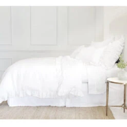 Beaufort Duvet Cover In White By Pom Pom At Home -Sabre Home Decor Sale BEDD 1071 ALT1