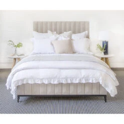 Beaufort Duvet Cover In White By Pom Pom At Home -Sabre Home Decor Sale BEDD 1071 ALT4